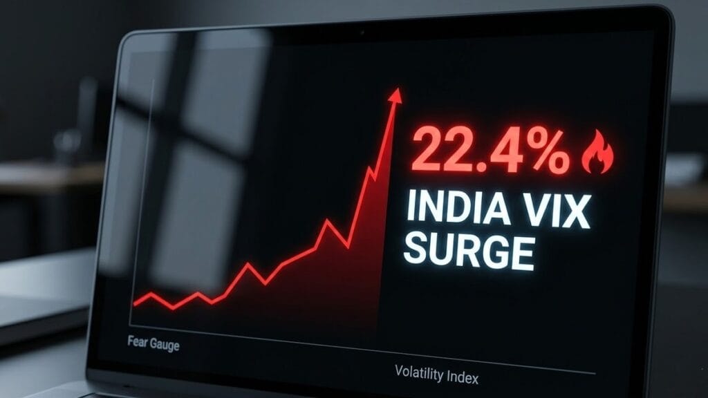 India Vix Surges 22%